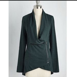 ModCloth Airport Greeting Cardigan in Spruce Green